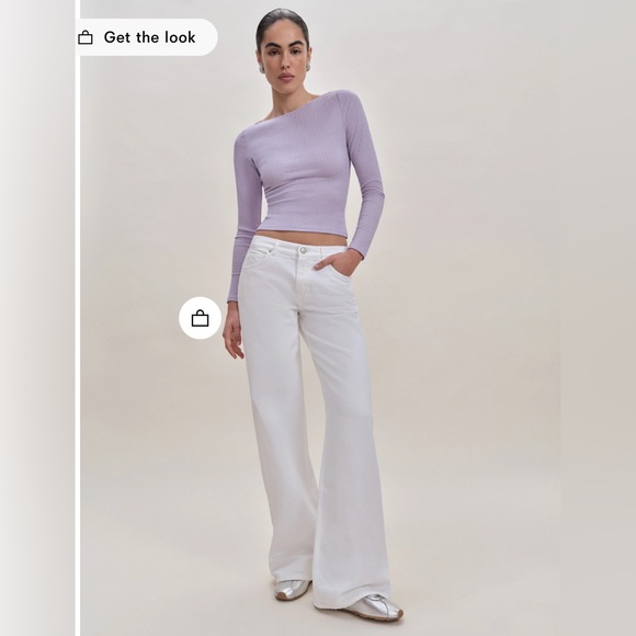 NWT Reformation Wiley Knit Top In Lavender, Size S - Picture 7 of 7